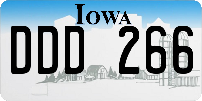 IA license plate DDD266