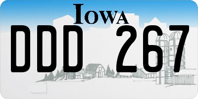 IA license plate DDD267