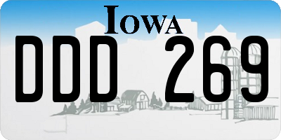 IA license plate DDD269