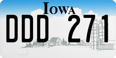 IA license plate DDD271