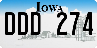 IA license plate DDD274