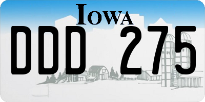 IA license plate DDD275