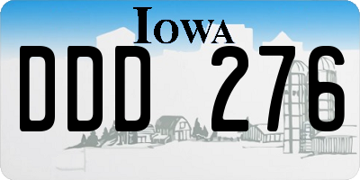 IA license plate DDD276