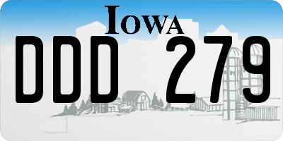 IA license plate DDD279