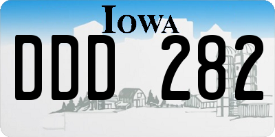IA license plate DDD282