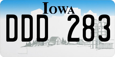 IA license plate DDD283