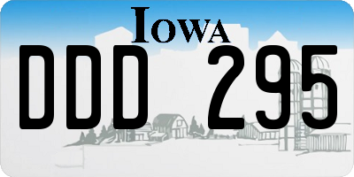 IA license plate DDD295