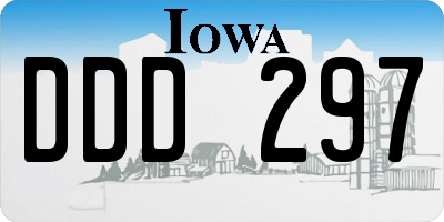 IA license plate DDD297