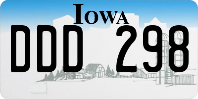 IA license plate DDD298