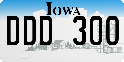 IA license plate DDD300