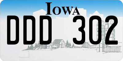 IA license plate DDD302