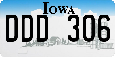 IA license plate DDD306