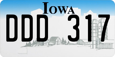 IA license plate DDD317