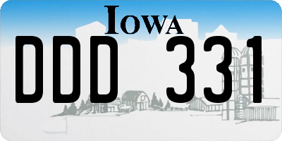IA license plate DDD331