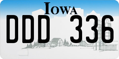 IA license plate DDD336