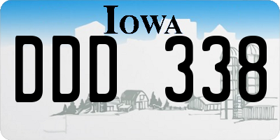 IA license plate DDD338