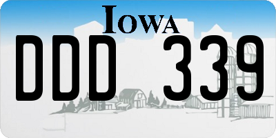IA license plate DDD339