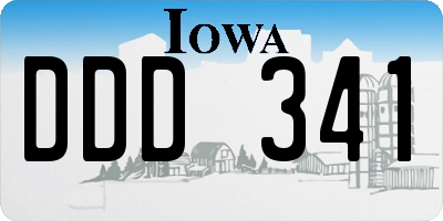 IA license plate DDD341