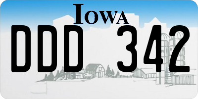 IA license plate DDD342