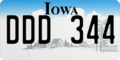IA license plate DDD344