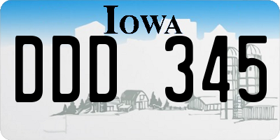 IA license plate DDD345
