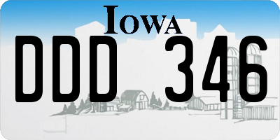 IA license plate DDD346