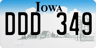 IA license plate DDD349