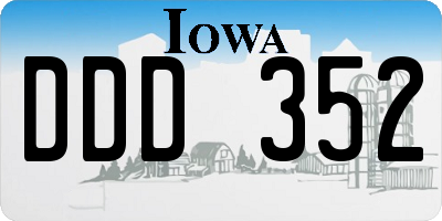 IA license plate DDD352
