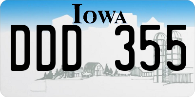 IA license plate DDD355