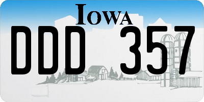 IA license plate DDD357