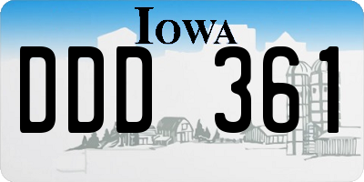 IA license plate DDD361