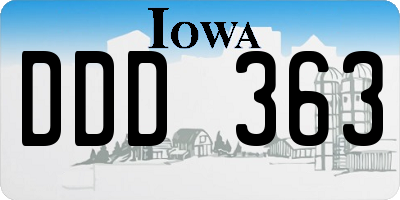 IA license plate DDD363