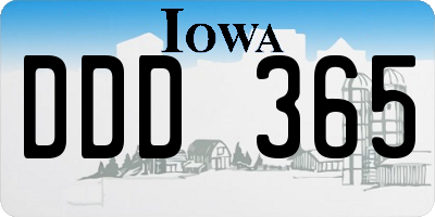 IA license plate DDD365