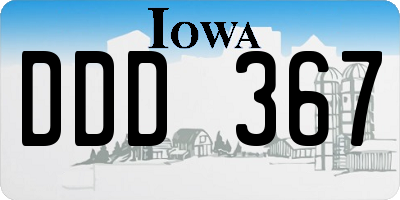 IA license plate DDD367