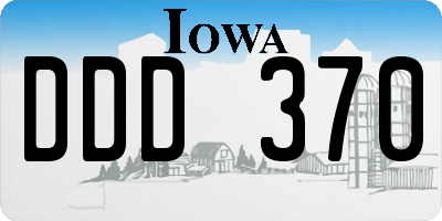 IA license plate DDD370