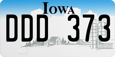 IA license plate DDD373