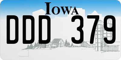 IA license plate DDD379