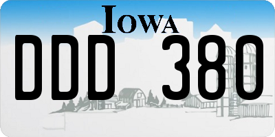 IA license plate DDD380