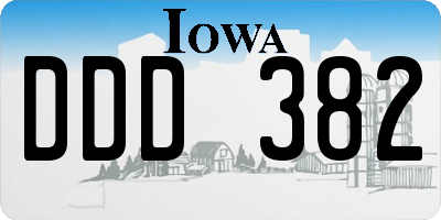 IA license plate DDD382