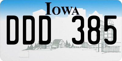 IA license plate DDD385