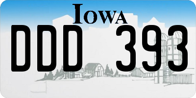 IA license plate DDD393