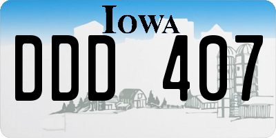 IA license plate DDD407