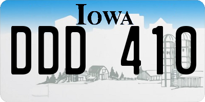 IA license plate DDD410
