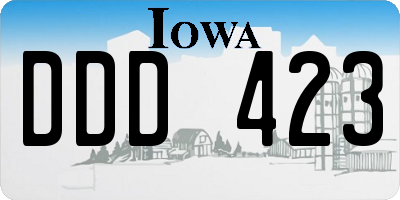 IA license plate DDD423