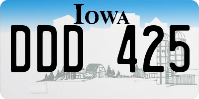 IA license plate DDD425