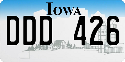 IA license plate DDD426