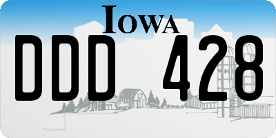 IA license plate DDD428