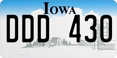 IA license plate DDD430