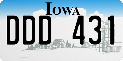 IA license plate DDD431