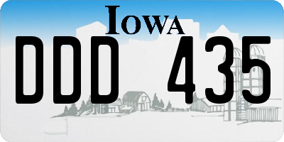 IA license plate DDD435